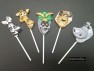 514sp Animals of Maddy Chocolate or Hard Candy Lollipop Mold